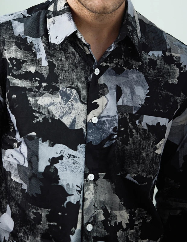 Brush Stroke Printed Sketcherr Shirt